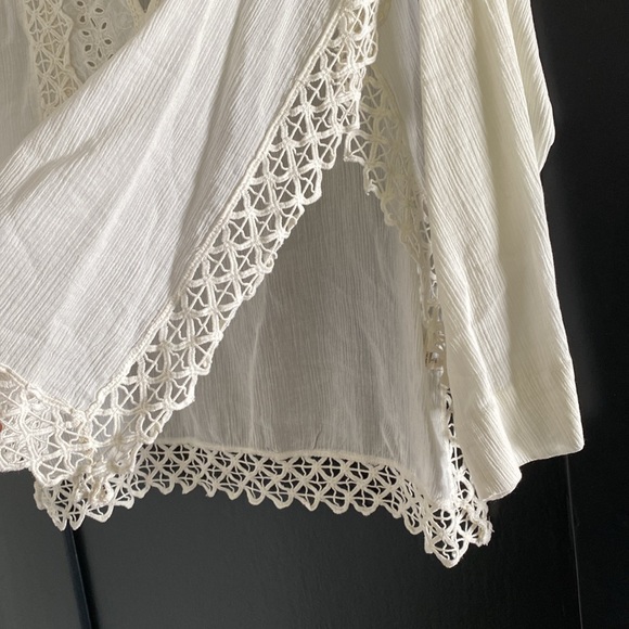 Women’s Gypsy and Gold Ivory Tunic Cover Up Top Sz S - Picture 2 of 5